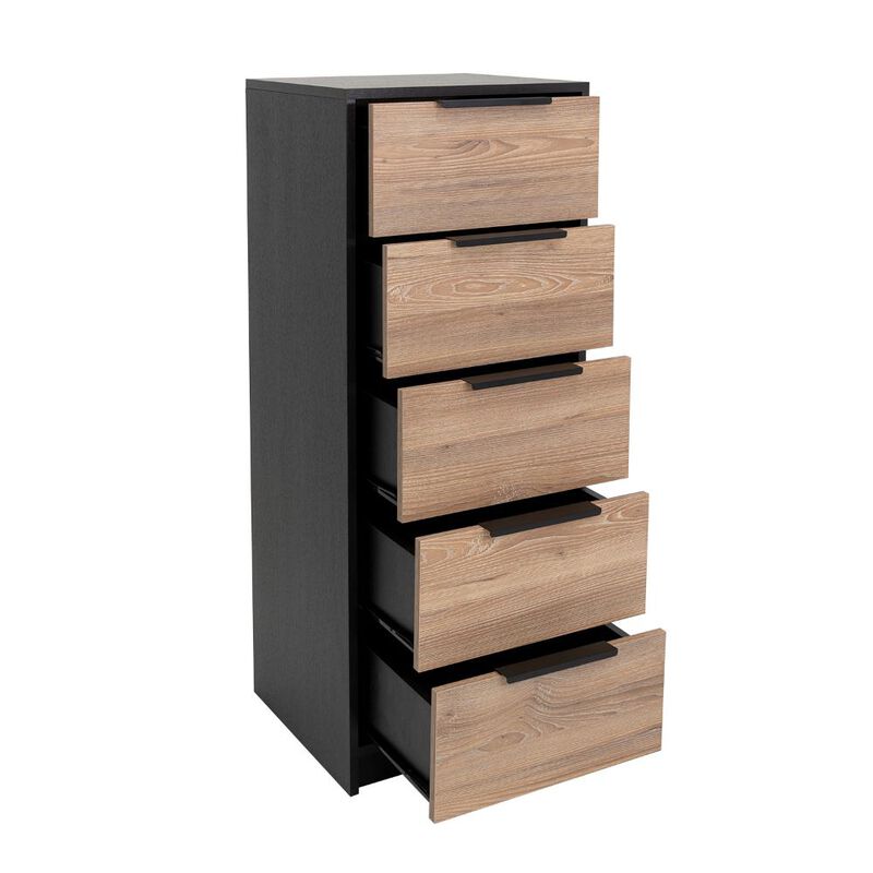 C&oacute;moda Organizador 5 cajones Kaia, Color Wengue... image number null