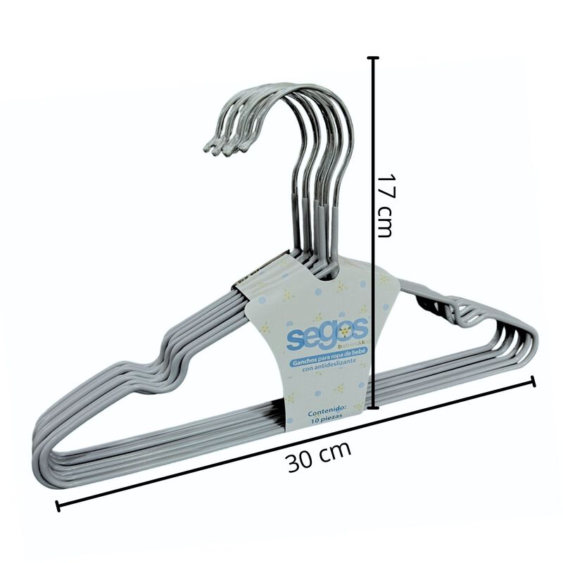 Ganchos Para Ropa de Beb&eacute; y Ni&ntilde;os Con Antidesli... image number null