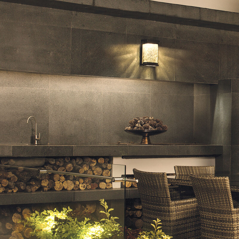 Lampara Muro Led Exterior Negro 16w Luz Suave C... image number null