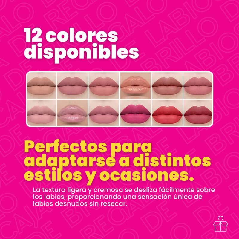 12 Labiales L&iacute;quido Mate + Gloss image number null