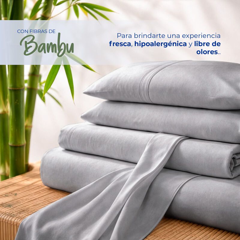 Juego De S&aacute;banas Matrimonial Spring Air Bamboo ... image number null