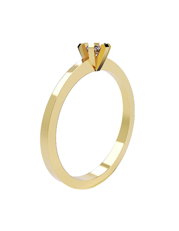 Anillo de Compromiso en Oro de 14K con Circonia... image number null