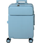 Maleta Cabina Porta Vasos 4 Ruedas Equipaje Doble Seguridad Azul