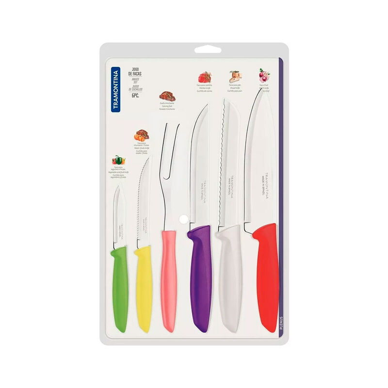 Tramontina Juego De Cuchillos De Cocina Colores... image number null
