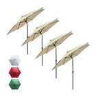 Sombrilla Jardin Playa 2.7 Metros Kit 4 Piezas Con Angulo Beige Jardimex