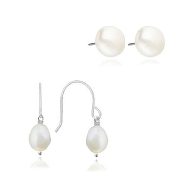 Set de Aretes de Perlas y Plata image number null