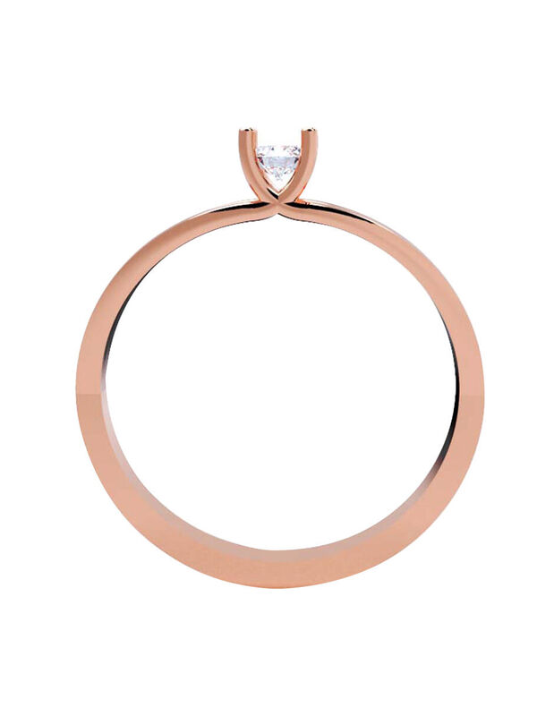 Anillo de Compromiso en Oro de 14K con Circonia... image number null