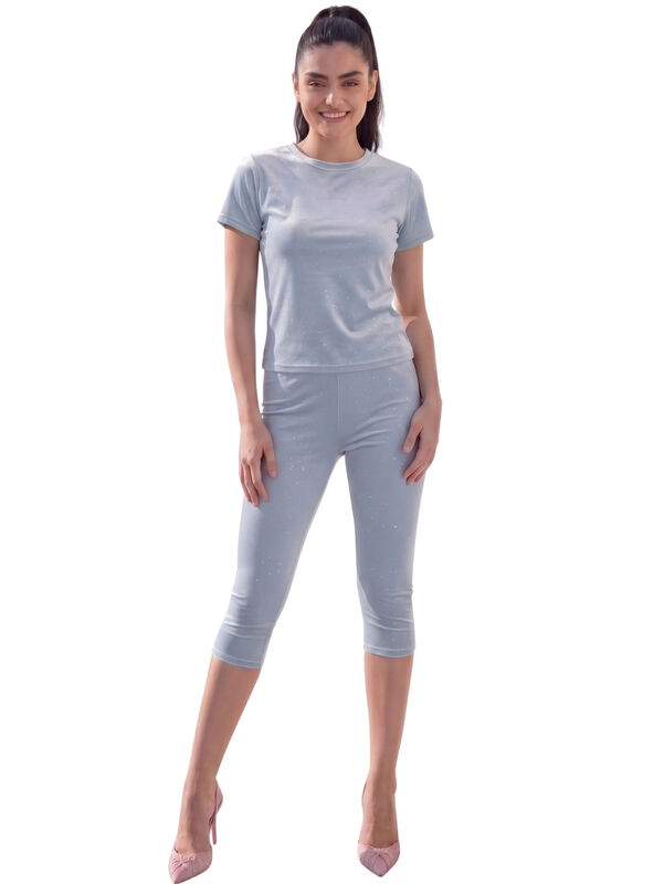 Conjunto 2 Piezas Moderno, Blusa Manga Corta Y ... image number null