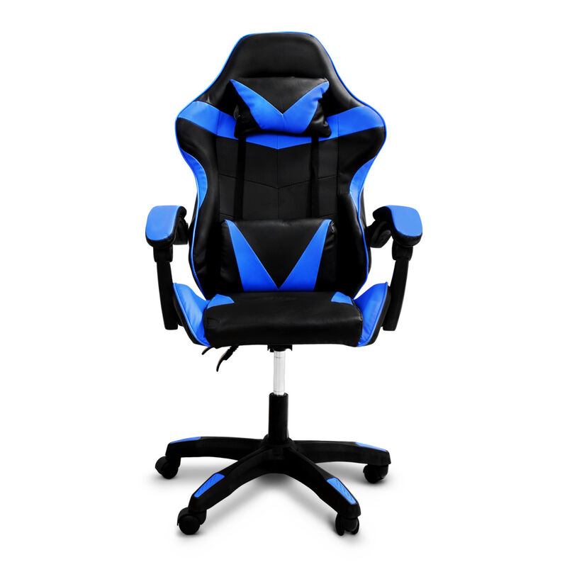 Silla Gamer Negro/Azul con Altura Ajustable image number null