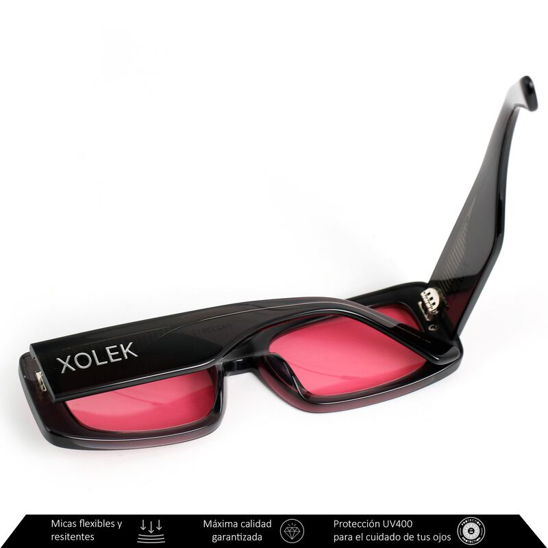 Lentes De Sol Xolek 109 Acetato Cr39 Rectangula... image number null