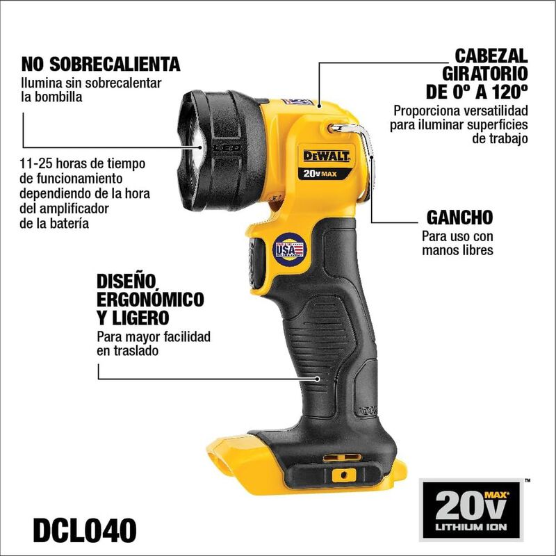 Linterna Dewalt 20v Max Sin Bater&iacute;a Profesional... image number null