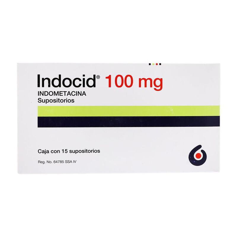 Indocid 100mg caja con 15 supositorios image number null