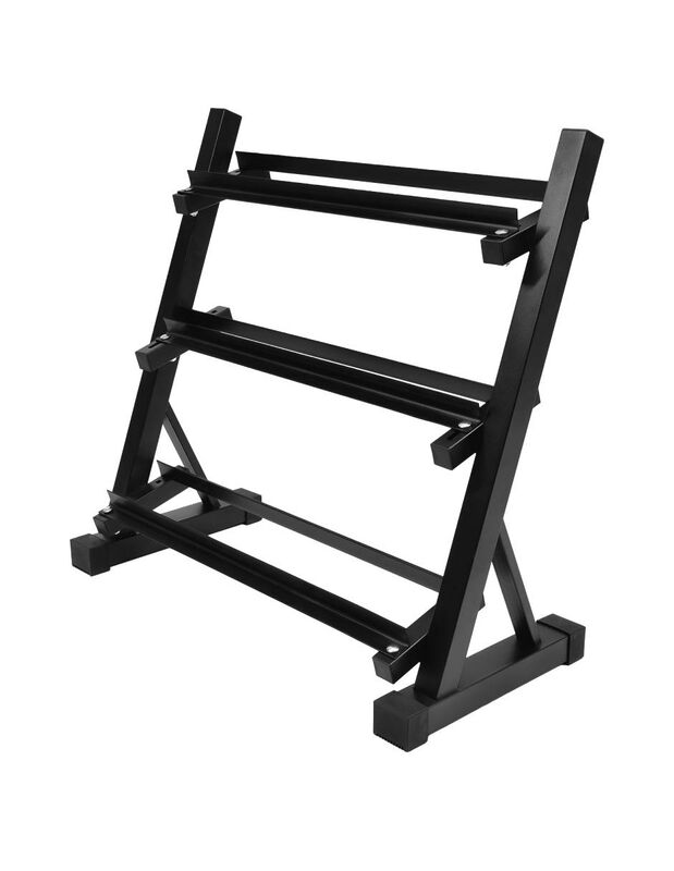 Rack Mancuernas Pesas 3 Niveles Gym Barras Sopo... image number null