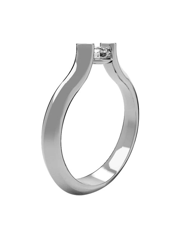 Anillo de Compromiso de 14K con Diamante de Lab... image number null