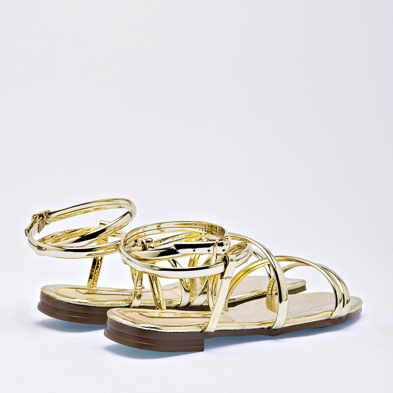 Moramora Sandalia para mujer dorado image number null