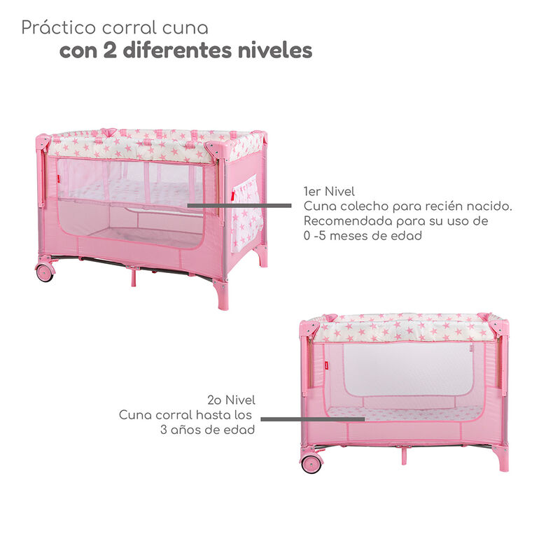 Cuna Colecho D&rsquo;Beb&eacute; con 2 Niveles Mosquitero Ac... image number null