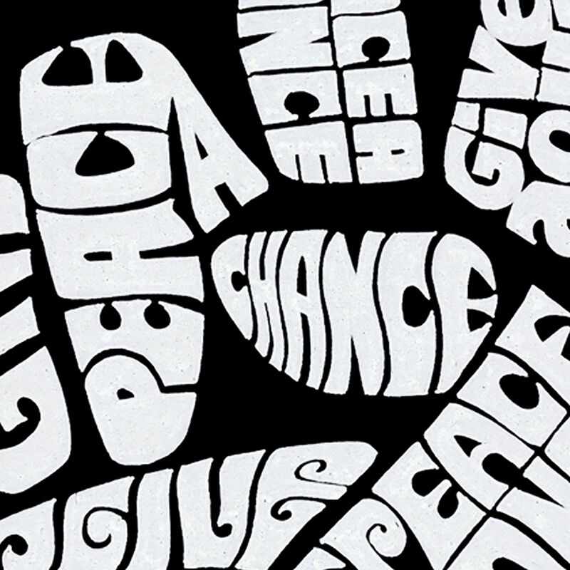 Camiseta Word Art Para Mujer - Dedos de Paz- Ne... image number null