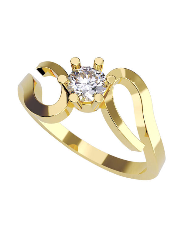 Anillo de Compromiso de 14K con Diamante de Lab... image number null