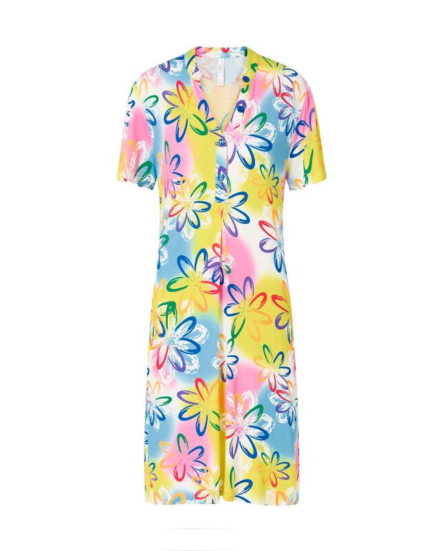 Vestido de Viscosa M/C Abierto Amarillo image number null