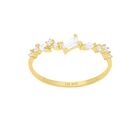 Anillo De Oro Amarillo 14k Con Zirconia - Kr0115y Talla 9