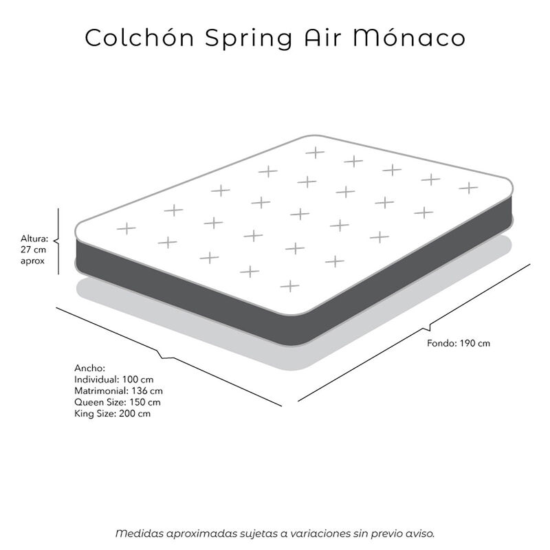 Colchón Queen Size Spring Air Mónaco image number null