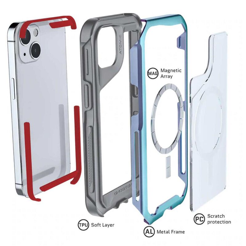 Funda GHOSTEK Atomic para iPhone 13 Aluminio Tr... image number null