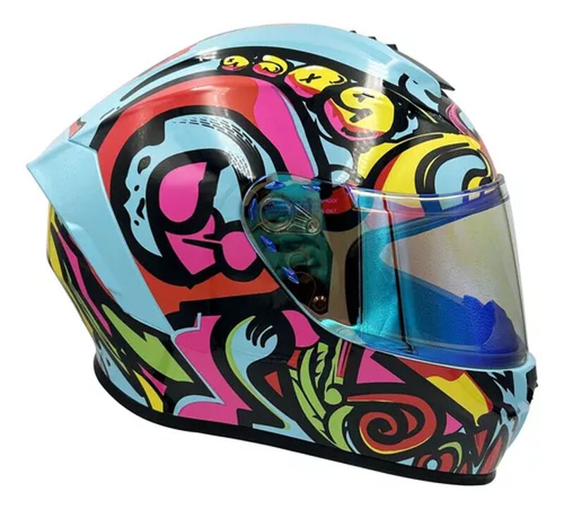 Casco Moto Integral Edge Frankie Graffiti Certi... image number null