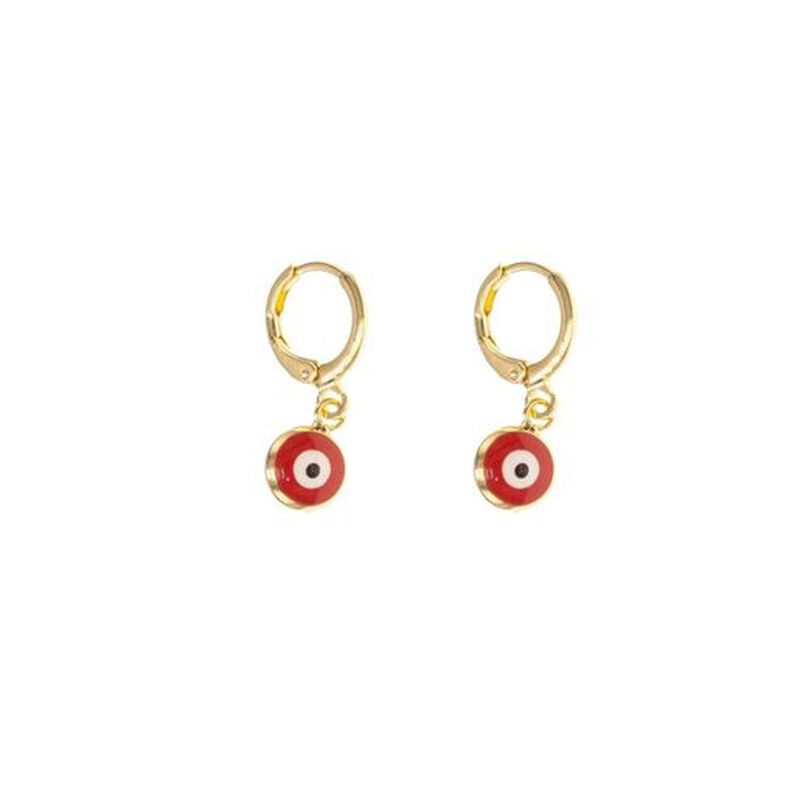 Juego ojitos rojos que incluye aretes colgantes... image number null