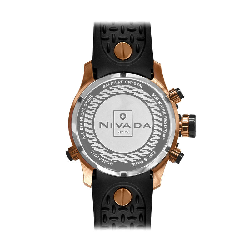 Reloj Nivada SwissMaster Cab Dorado R/Caucho An... image number null