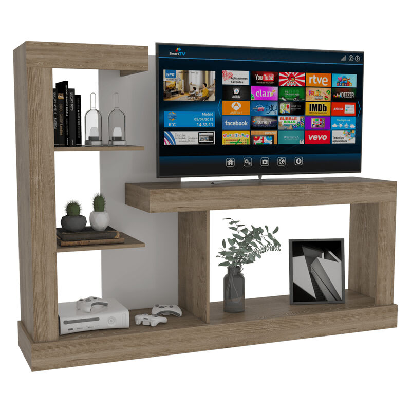 Mesa Para Tv Samir Miel y Blanco con Espacio Pa... image number null