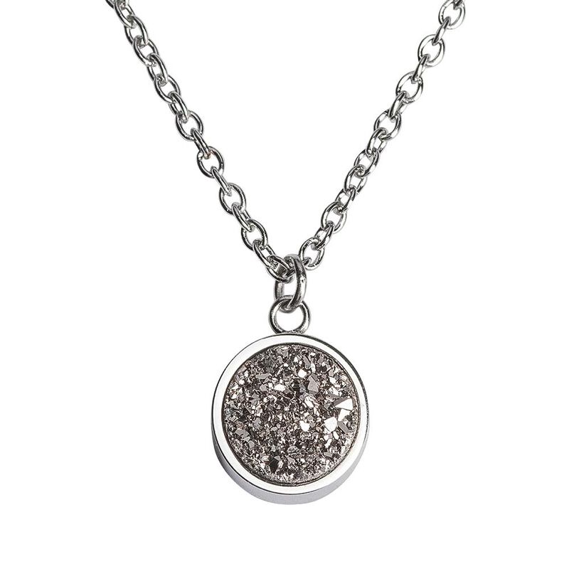Collares Mujer Acero Inoxidable Piedra Drusa Cu... image number null