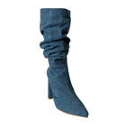 BOTA EFECTO CORRUGADO MALABIS BOT-1005 AZUL CON CREMALLERA LATERAL
