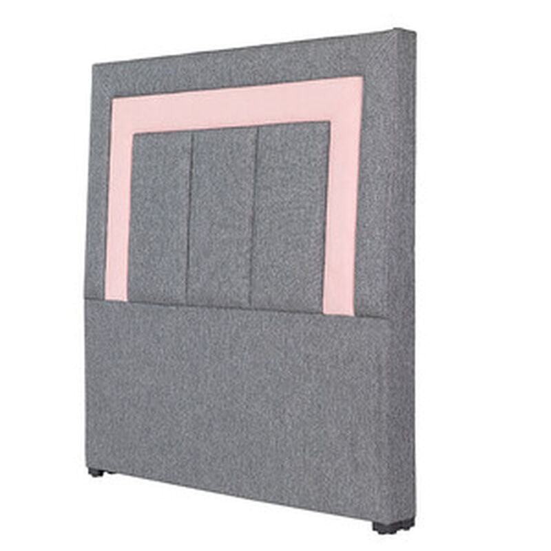 Cabecera Queen Size Dicasa Bora Gris-Rosa image number null