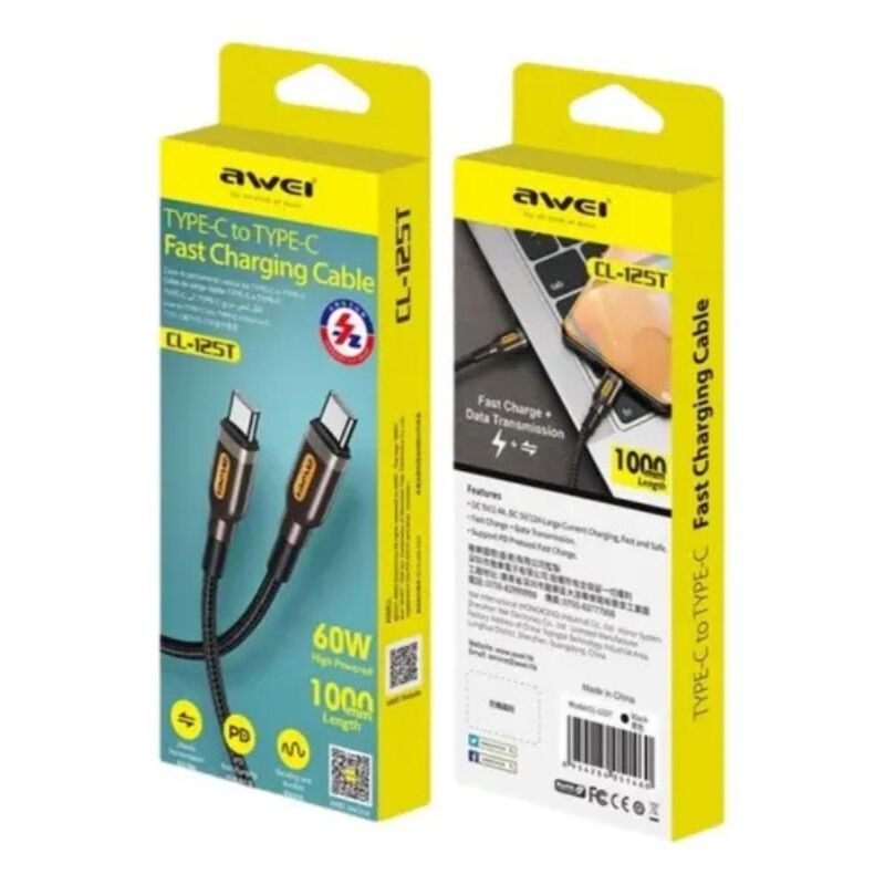 Awei Cl-125t Cable De Carga Tipo C A Tipo C (ne... image number null