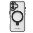 Funda PUREGEAR Slimshell Kik Mag para iPhone 16 Transp Negro compatible con MagSafe