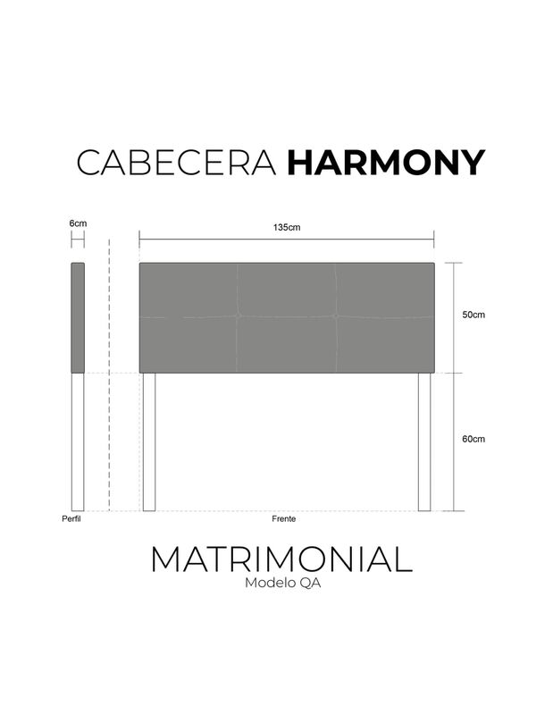 Cabecera Matrimonial Harmony Cuadros y  3 Ajust... image number null
