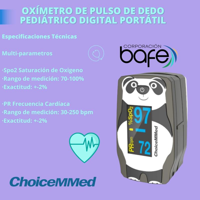 Ox&iacute;metro Digital de Pulso ChoiceMMed Pedi&aacute;trico... image number null