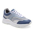 Moramora Tenis urbano para mujer azul plata