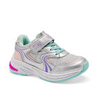 Lux-10 tenis para ni&ntilde;a plata rosa cod 140588-D