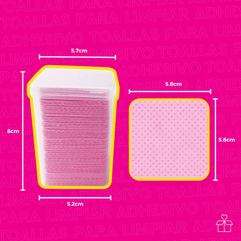 200pzs De Toallas Para Limpiar Adhesivo Extensi... image number null