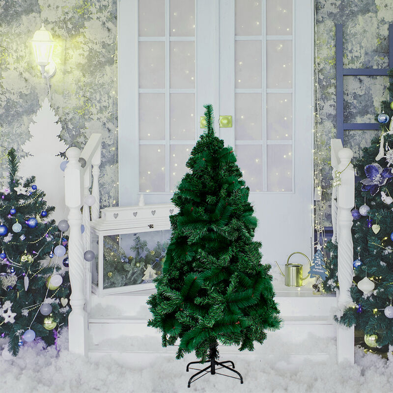 &Aacute;rbol Pino Navide&ntilde;o Artificial Verde Bandera 15... image number null