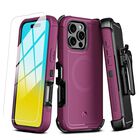 Funda Case MYBAT Maverick Mag clip para iPhone 16 PRO - Ciruela con mica