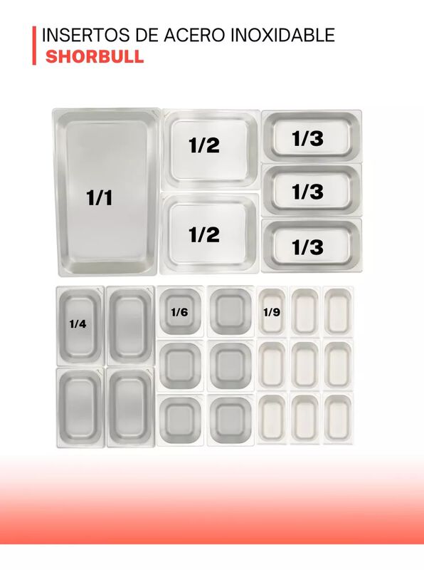 Inserto acero inoxidable 1/6 6cm con tapa Shorb... image number null
