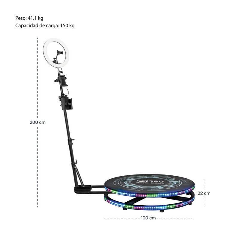 Cabina Foto Video 360&deg; Photobooth 100 Cm Contro... image number null