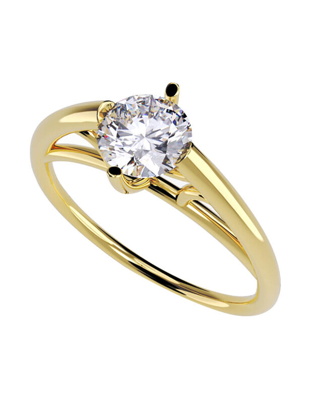 Anillo de Compromiso en Oro de 14K con Circonia... image number null