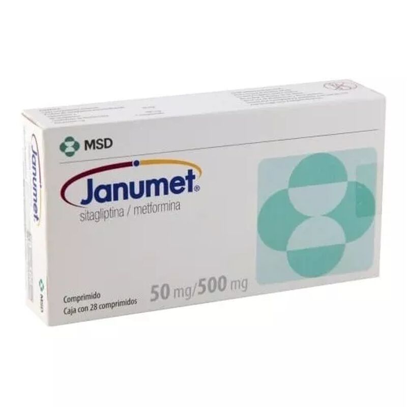 Janumet Stagliptina, Metformina 50/500 Mg Con 2... image number null