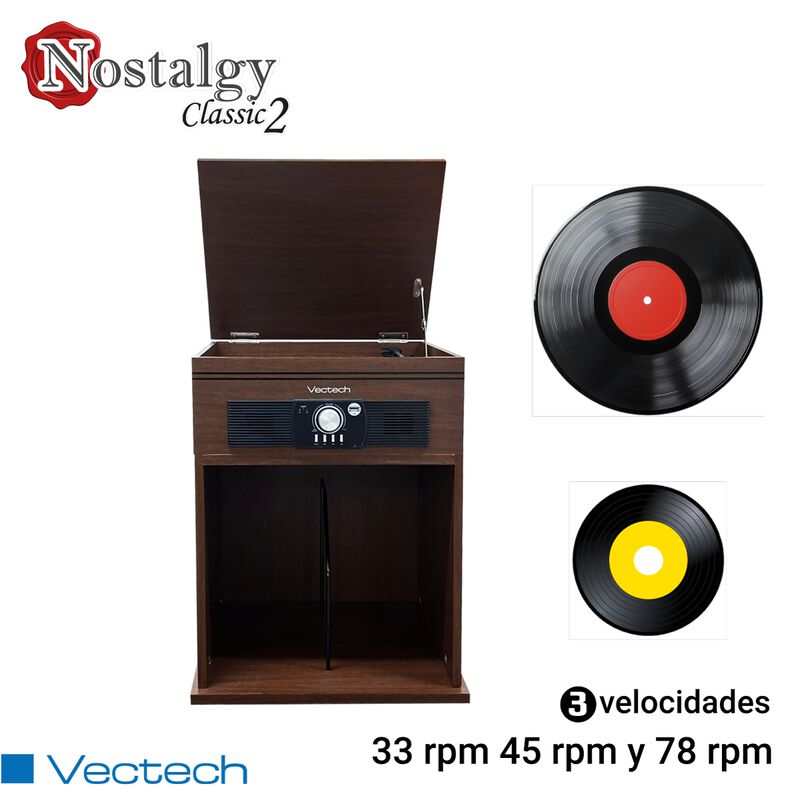 Tocadiscos Retro Vintage Con Usb Para Grabar Vi... image number null
