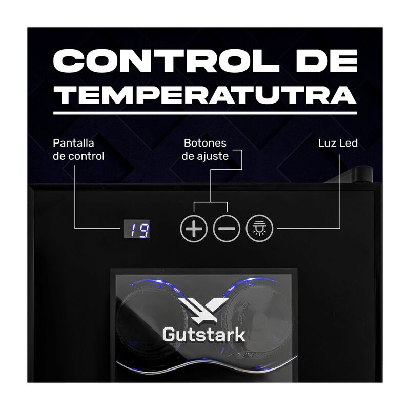 Cava Enfriador Vinos 8 Botellas Frigobar Exclus... image number null