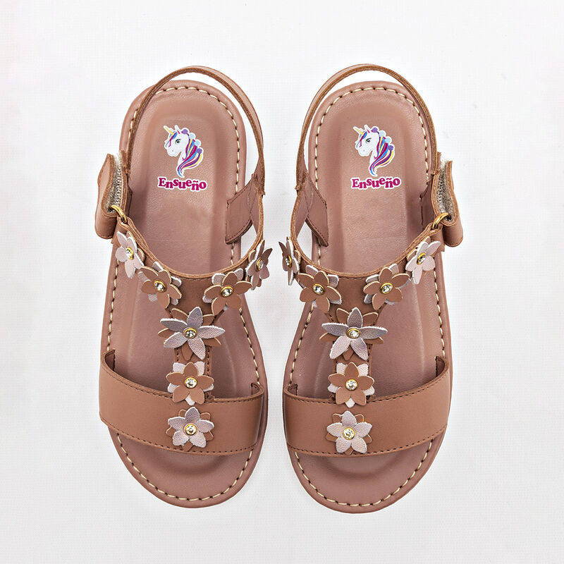 Ensue&ntilde;o Sandalia para ni&ntilde;a camel image number null
