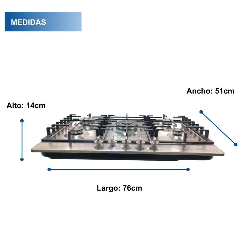 Estufa acero 5 quemadores + comal Shorbull image number null